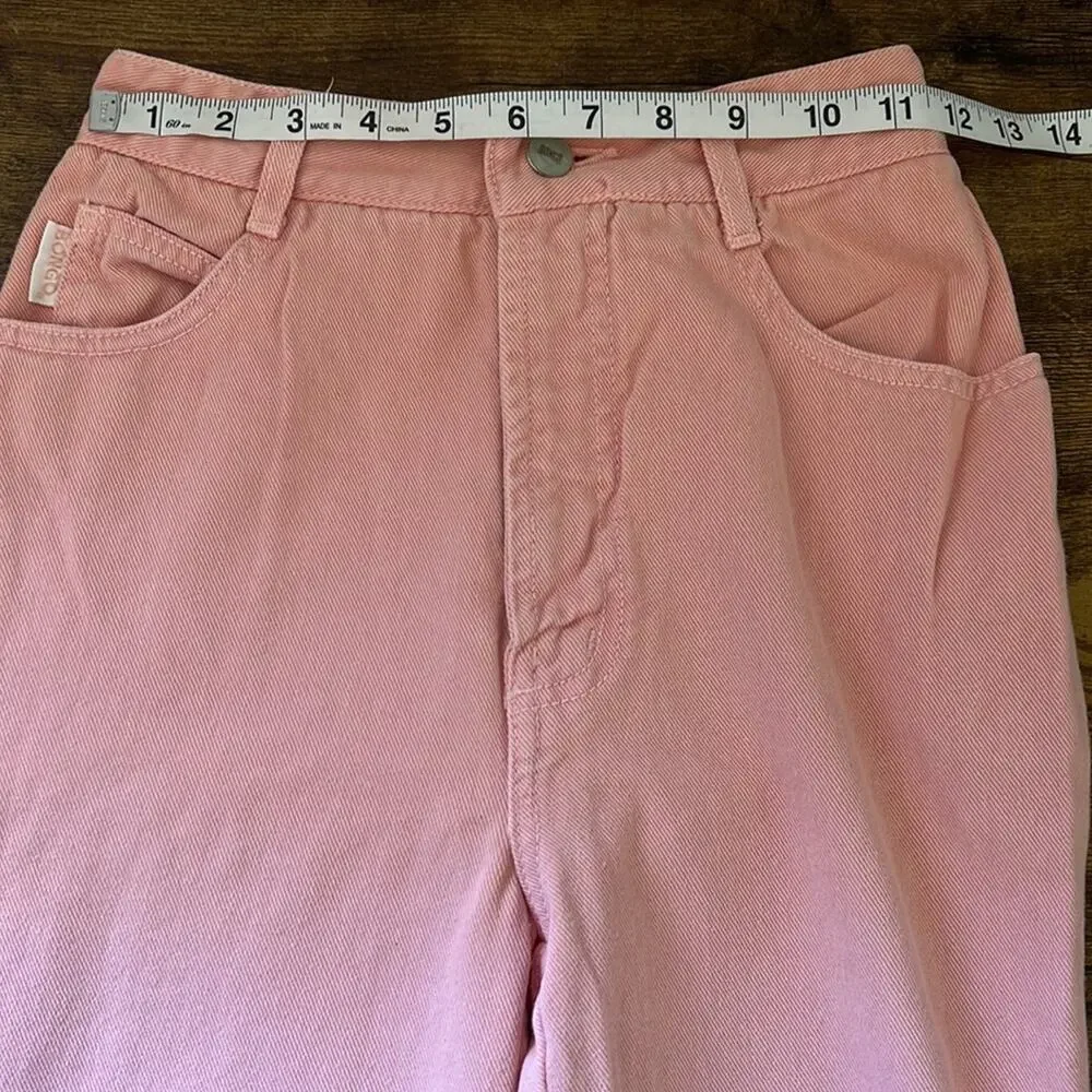Vintage 90’s BONGO Light Pink High Waisted Cotton Mom-Jeans - Picture 4 of 12